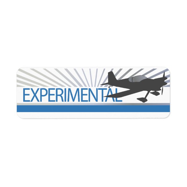 Étiquette Avion expérimental (Devant)
