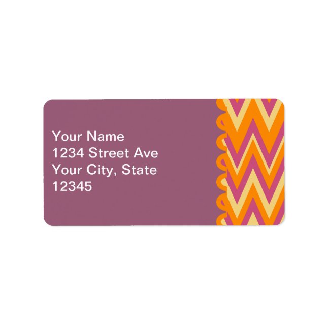 Étiquette Aztec Tribal ZigZag (Devant)