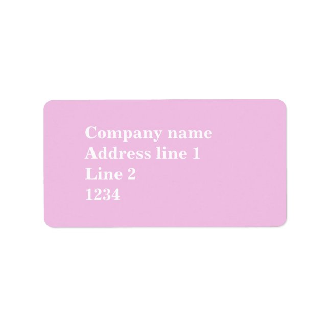 Étiquette Baby Pink (Devant)