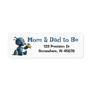 Étiquette Baby Robot - Baby shower Adresse de retour