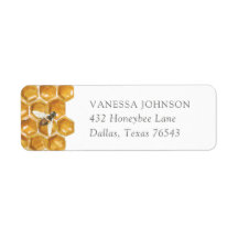 Baby shower Bee Greenery Adresse de retour