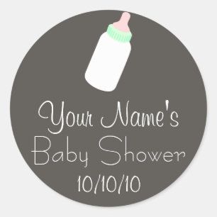 Étiquette baby shower (Bouteille bébé)