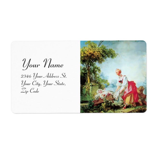 ÉTIQUETTE BABY SHOWER COLORÉ (Devant)