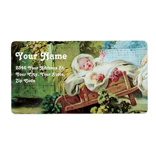 ÉTIQUETTE BABY SHOWER COLORÉ (Devant)