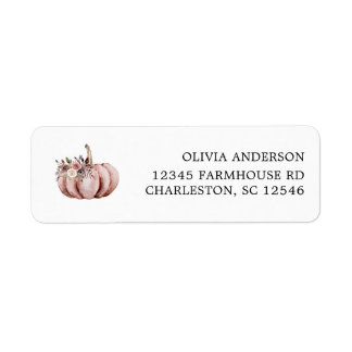 Étiquette Baby shower d'automne - Adresse de retour