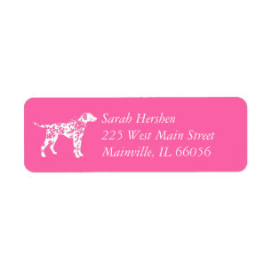 Étiquette Baby shower de Chien Dalmatien Chien Chien rose Ch