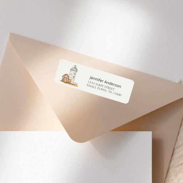 Étiquette Baby shower des animaux de petite ferme (Créateur téléchargé)