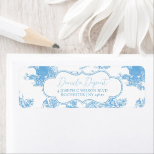 Étiquette Baby shower d'ours bleu bleu français