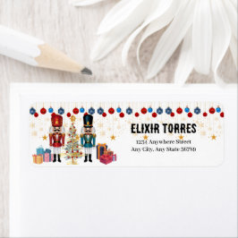 Étiquette Baby shower Festif Nutcracker Ornaments