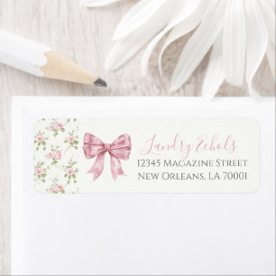 Étiquette Baby shower Floral rose du sud de Preppy