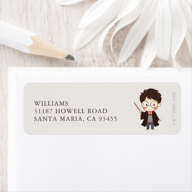 Étiquette Baby shower Harry Potter simple (En situation)