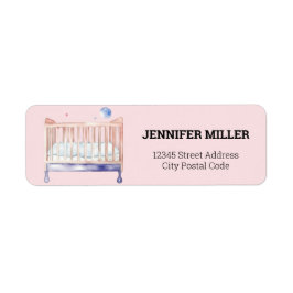 Étiquette Baby shower lit bébé