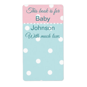 Étiquette Baby shower "Peek-a-Boo" Bookplate feuille de 8