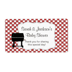 Étiquette BaByQ baby shower barbecue gaz grill en faveur du 