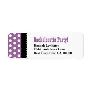 Étiquette BACHELORETTE PARTY Polka Dot Motif BS13