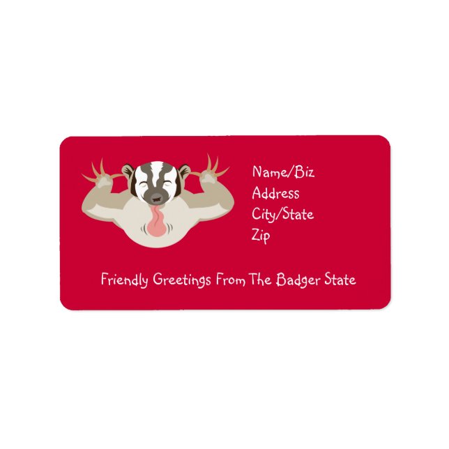 Étiquette Badgering Badger_Friendly Salutations (Devant)