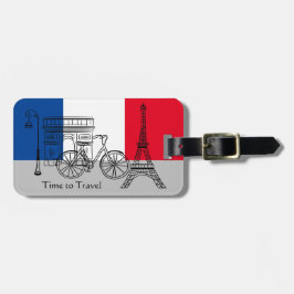 Étiquette Bagage Acrylique Paris