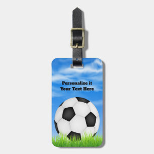 étiquette bagage personnalisée balle de football