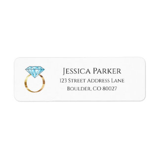 Étiquette Bague Mariage Diamant Bleu Engagée Adresse de reto