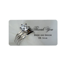 Étiquette Bague mariage Merci Favoriser la balise