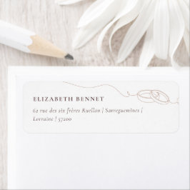Étiquette Bagues Mariages simples minimales | Adresse rose p