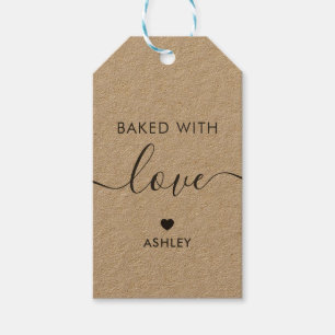 Étiquette « Baked With Love », étiquette cadeau fa