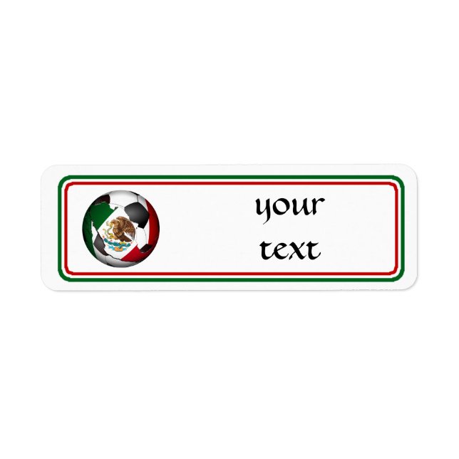 Étiquette Bal de football mexicain (Devant)