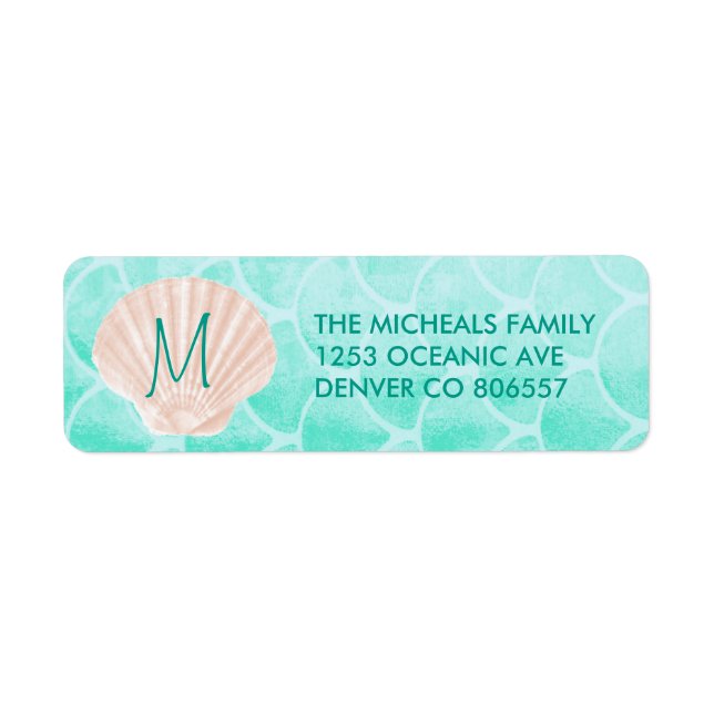 Étiquette Balances de sirènes d'eau | Adresse personnalisée  (Devant)