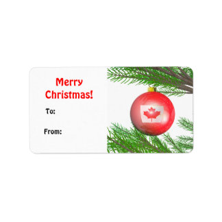 Étiquette Balise cadeau de décoration d'arbre de Noël au Can