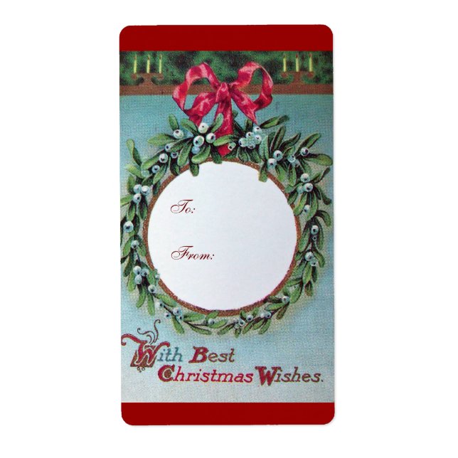 ÉTIQUETTE BALISE CADEAU DE LA PARTIE DE NOËL (Devant)