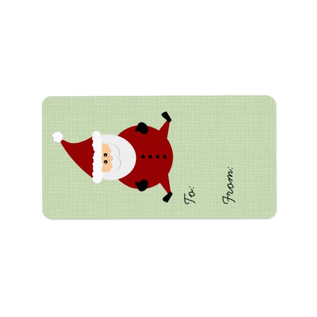 Étiquette Balise cadeau de Noël du Père Noël (Devant)