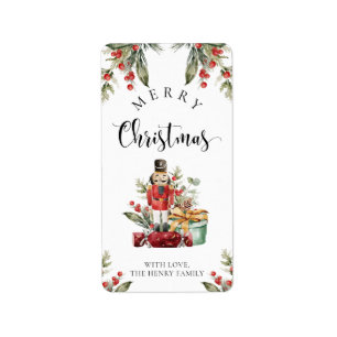 Étiquette Balise cadeau de Noël Joyeux