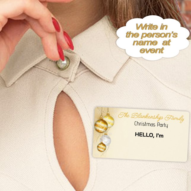 Étiquette Balise de nom de l'étiquette de l'ornement de Noël (Créateur téléchargé)