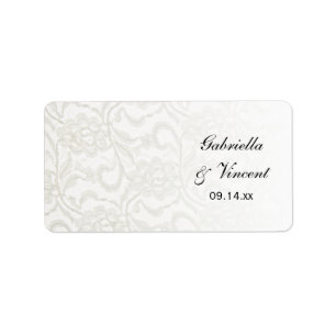 Étiquette Balise Favor mariage en dentelle blanche