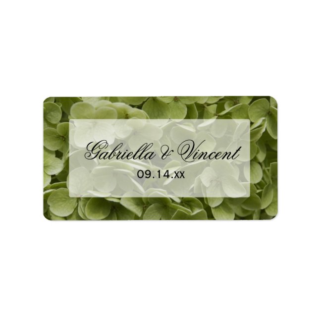 Étiquette Balise Green Annabelle Hydrangea Floral Wedal Favo (Devant)