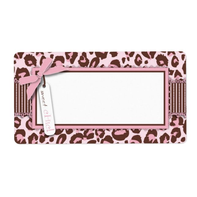 Étiquette Balise Nom de la fille Cheetah (Devant)