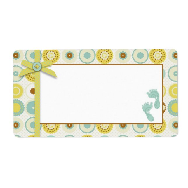 Étiquette Balise Nom des orteils pour bébé (Devant)