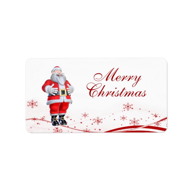 Étiquette Balises cadeaux de Noël du Père Noël (Devant)