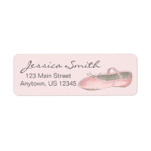 Étiquette Ballet rose personnalisé Slipper Ballerina Danse