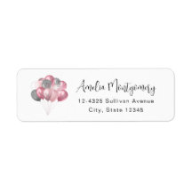 Ballons de parties scintillant rose et argent - Ad