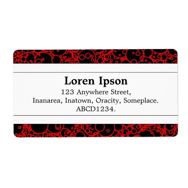 Étiquette Bande centrale II - Motif bulle (Devant)