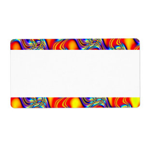 Étiquette Bande centrale - Motif multicolore