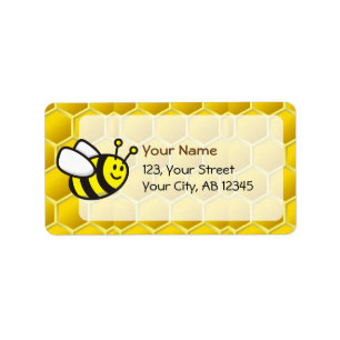Étiquette Bande dessinée d'abeille