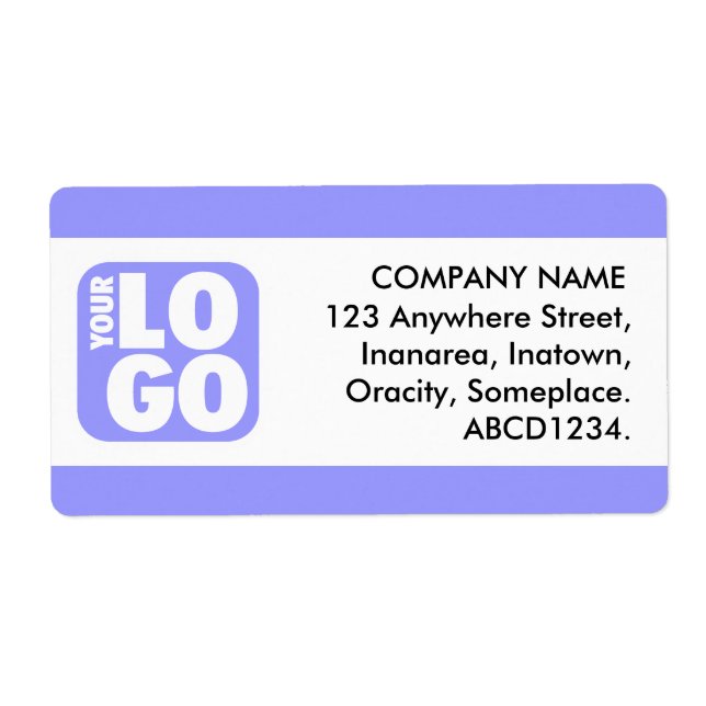 Étiquette Bande du centre - Pastel Blue (Devant)