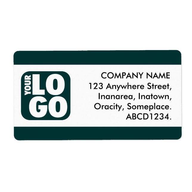 Étiquette Bande du centre - Vert foncé (Devant)