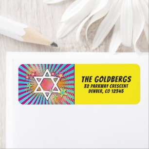 Étiquette Bandes dessinées Bar Mitzvah de livre de bande des