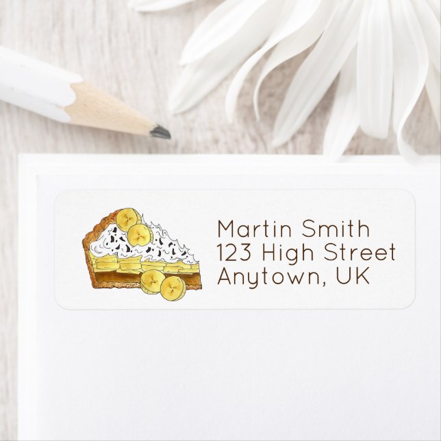 Étiquette Banoffe Banana Toffee Pie Slice UK British Food (En situation)