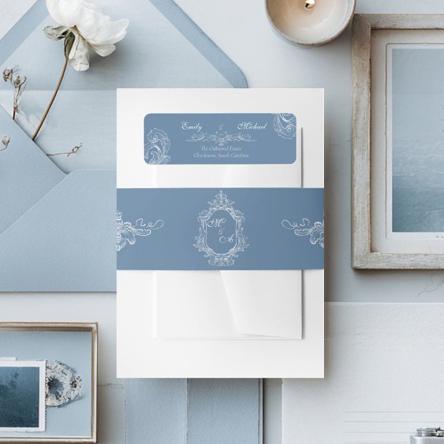 Étiquette Baroque Vintage Damask Wedding  (Créateur téléchargé)