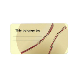 Étiquette Baseball avec couture rouge