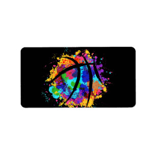 Étiquette Basket-ball vintage Graphisme Design Cool Basketba